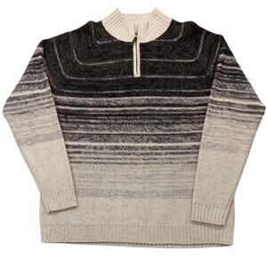 Vintage Eddie Bauer Sweater XL Men's 1/4 Zip Pullover Long Sleeve Lambswool